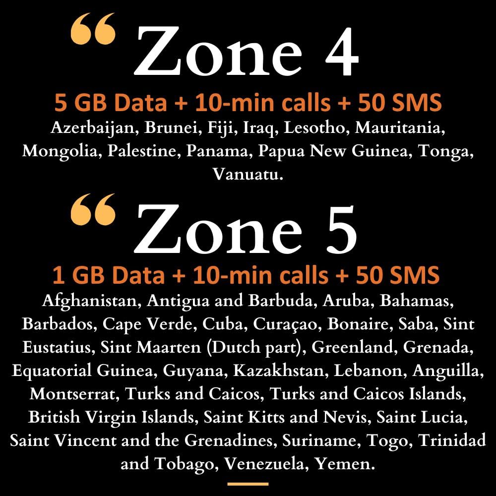 Tarjeta SIM prepago Orange Holiday Worldwide con 20 GB por 30 días en 4G/LTE | Tethering Permitido | Llamadas y SMS | Incluye Soporte SIM + Pin (SIM Internacional, Asia, América, Europa)