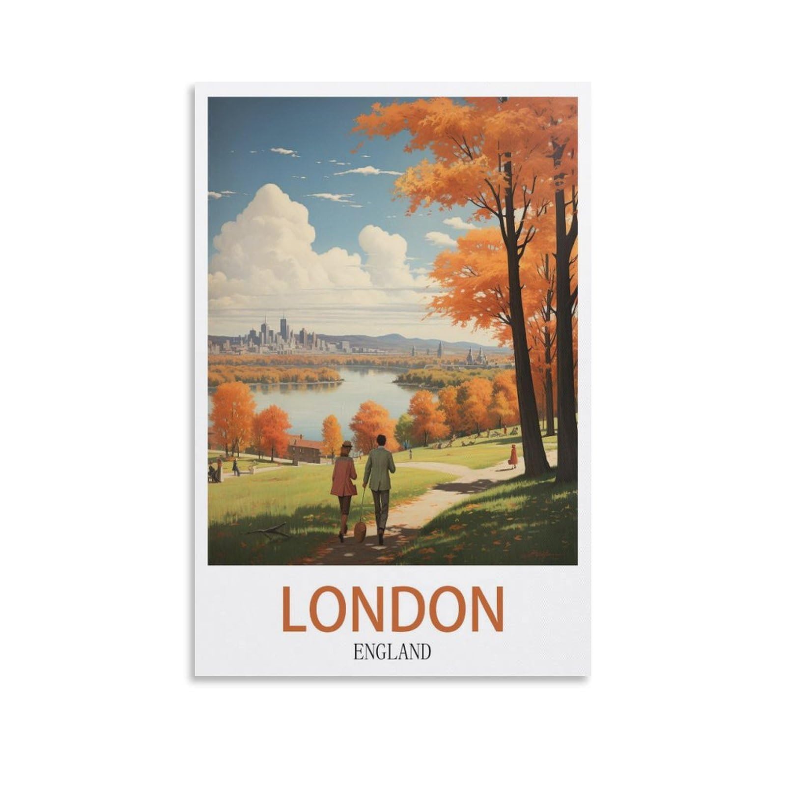 EZMLFA 5D Diamond Art Kits for Beginner,London England,Diamond Picture Art for Beginner, DIY Gem Cross Stitch Creative Gift Home Wall Decor 50x60cm