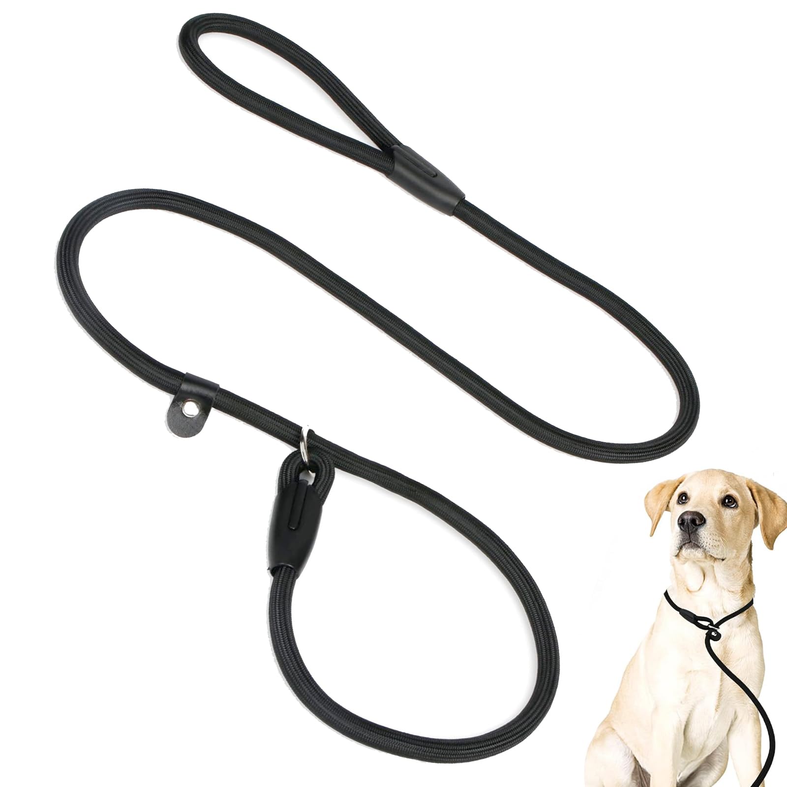 Dog Slip Lead - Durable Strong Training Leash, 150 cm Long Adjustable Pet Lead, No Collar or Harness Needed for Small Dogs