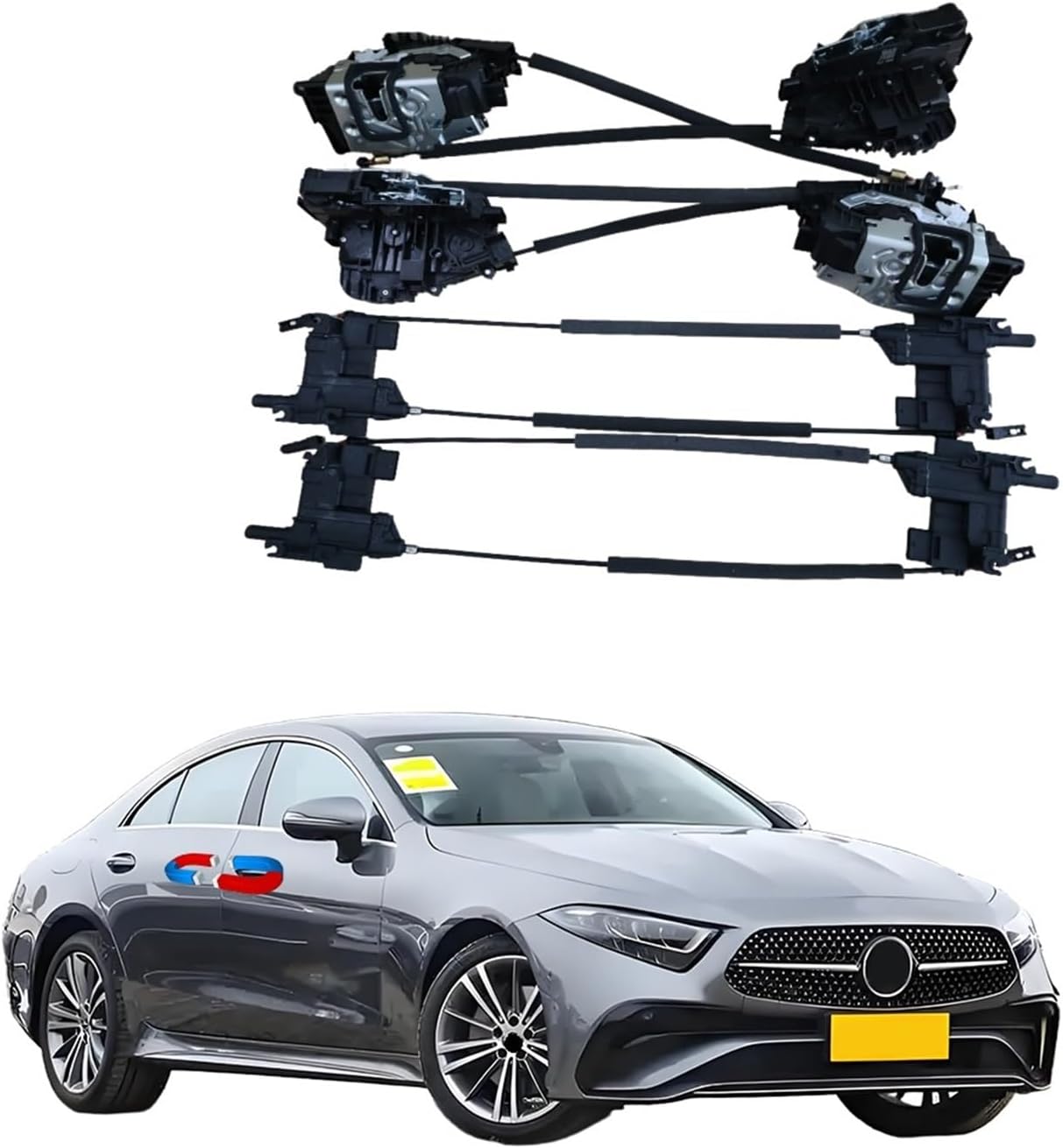 Power Lock Electric Suction 4 Door System Retrofit Kits Compatible For Benz CLS C219 2011-2017 Car Magnet Soft Close