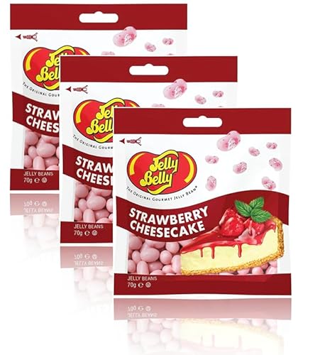 Jelly Belly 3x Strawberry Cheesecake (Erdbeerkäsekuchen), 3 x 70g
