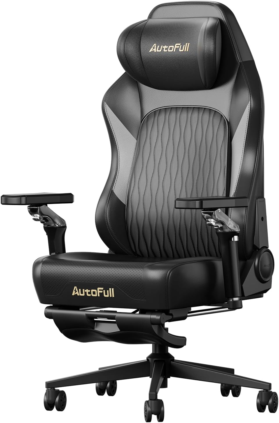 AutoFull M6 Gaming Chair with Ventilated Heated Cushion and AUTO Dynamic Tracking Lumbar Support Office Chair, Black