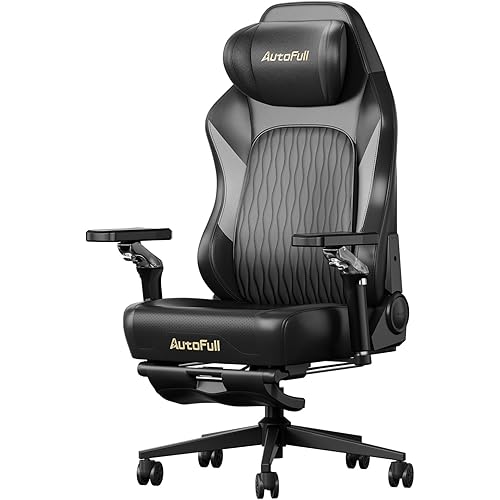 AutoFull M6 Gaming Chair, Ergonomic Office Chair with Ventilated Heating, AUTO Dynamic Tracking Lumbar Support, 6D Adjustable Armrests and Footrest (Black)