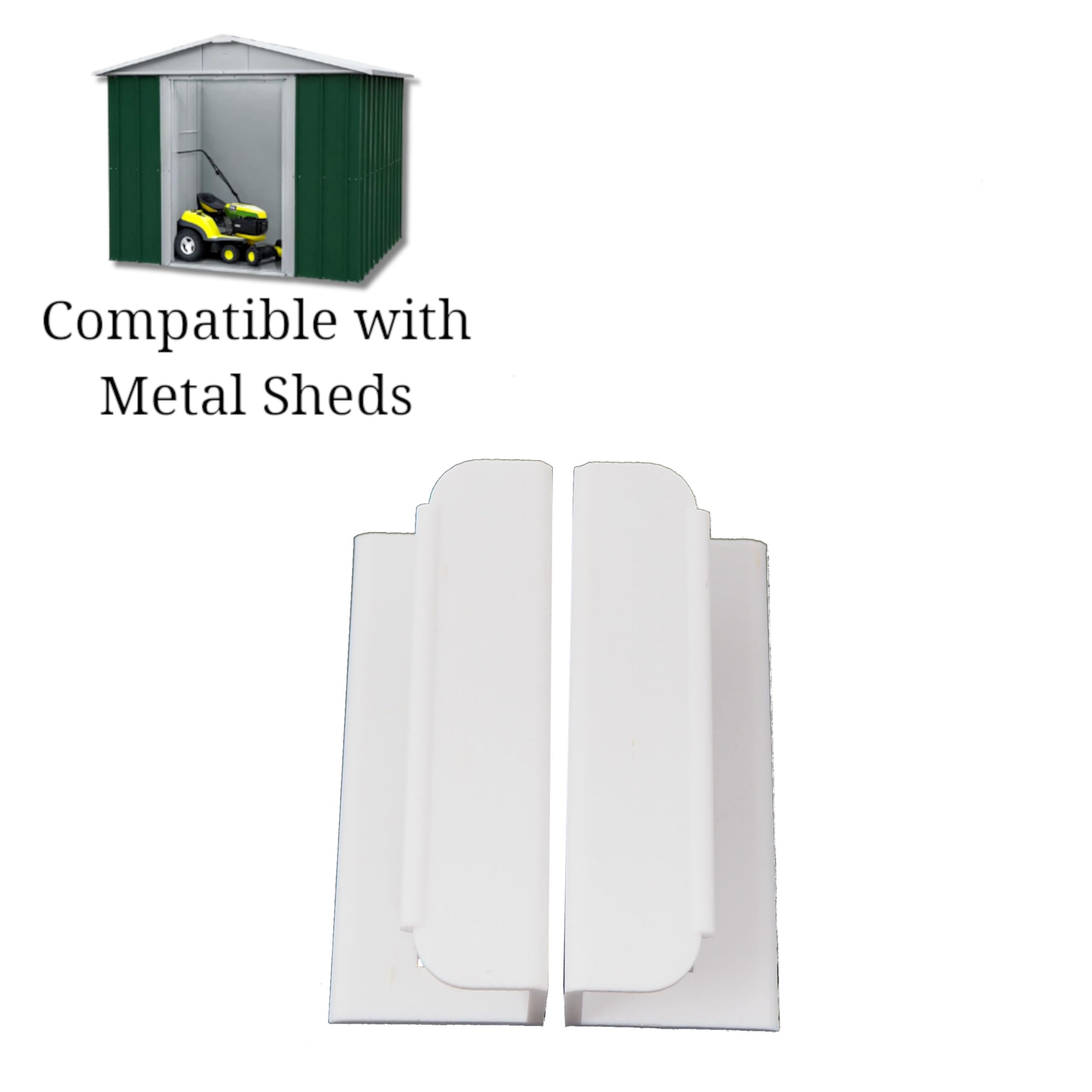 eTech4Us 2 Pack White Replacement Door Handles Compatible with Yardmaster Outsunny Metal Sheds and Others - Image 2