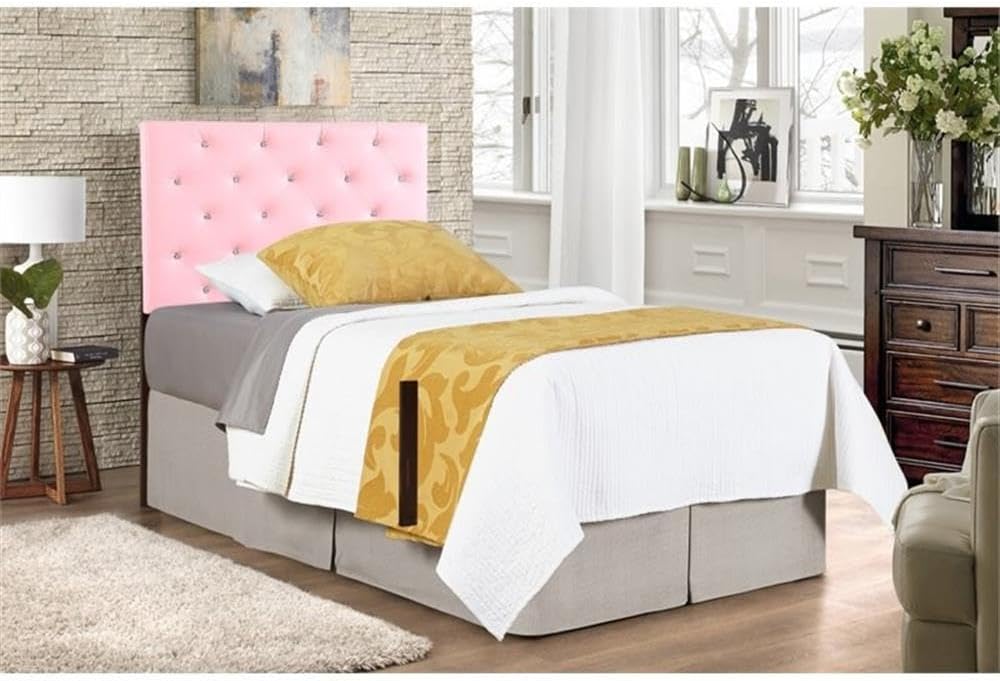 Glory Furniture Super Nova Faux Leather Upholstered Twin Headboard in Pink