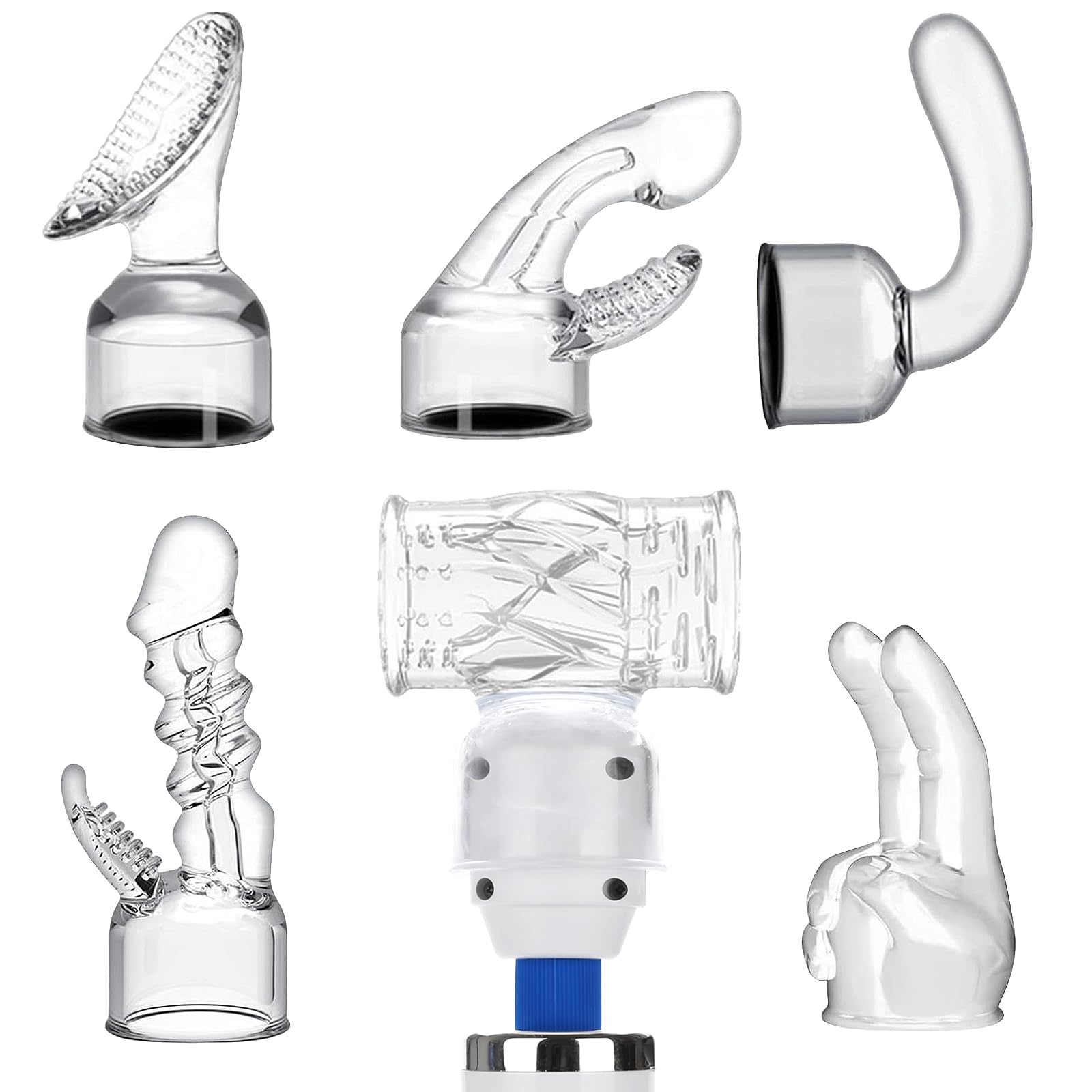 Amazon.com: 6Pcs Massage Gun Magic Wand Attachments Accessories Massage  Stick Headgear Wand Caps Couples Adult Toys Funy fit for Hitachi Mini Magic  Wand Inner Diameter 1.77 inch : Everything Else