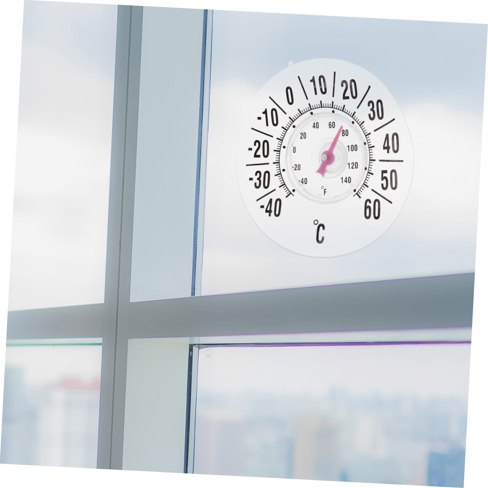 Termometro da Finestra con Ventosa 2 Pezzi 7" Quadrante Analogico Alta Precisione per Interni ed Esterni, Monitor Temperatura per Cameretta, Giardino, Balcone e Patio