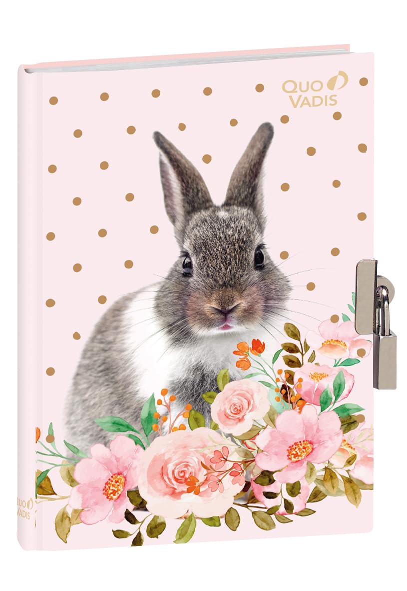 QUO VADIS - Personal diary - My friends with cute paws - Multicoloured - 12 x 17 cm - Clairefontaine white paper - Made in France