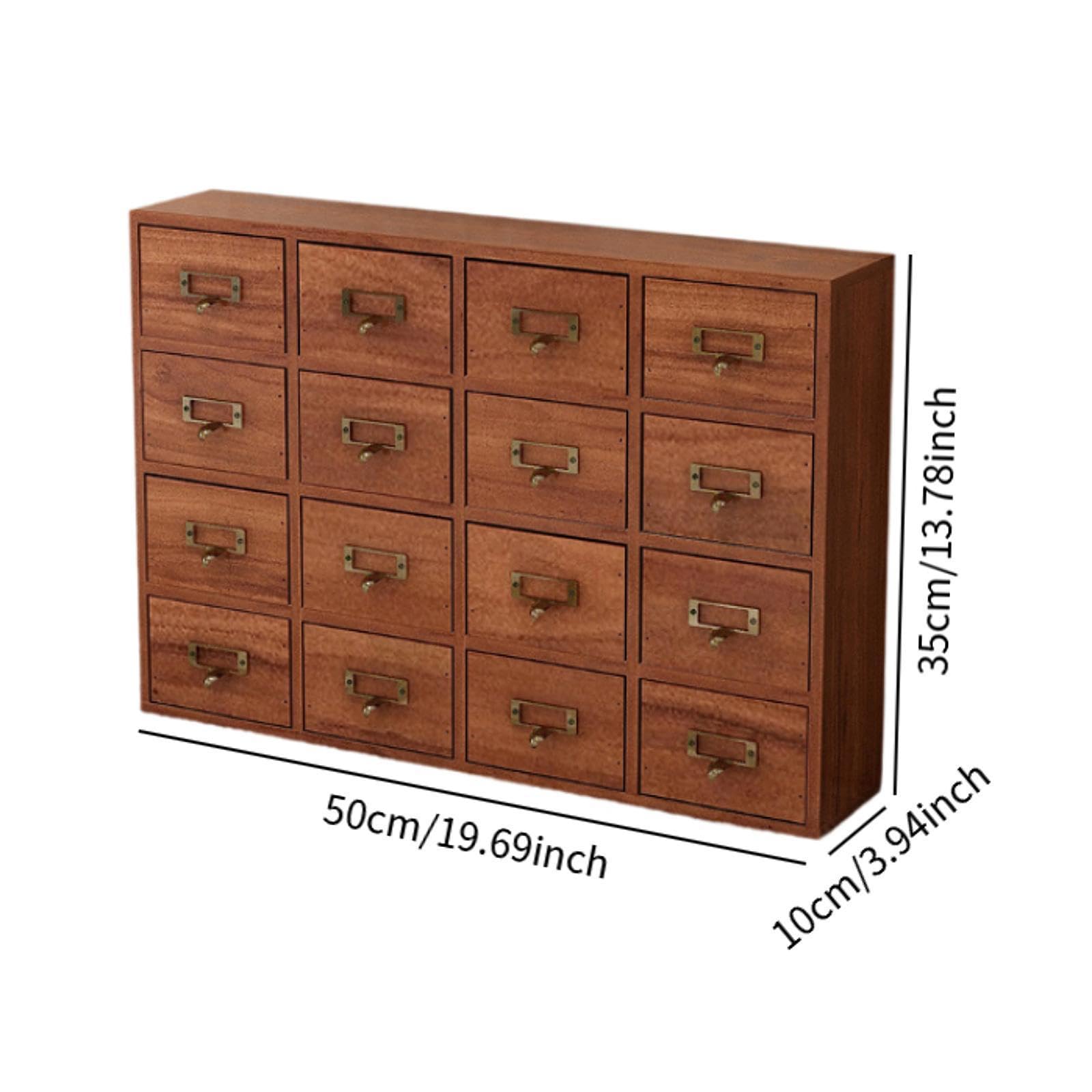 Organizer da Scrivania Cassettiera in Legno Scatola Portaoggetti Rettangolare Stile Classico per Gioielli tè E Oggetti Vari Adatta per Ufficio