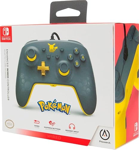 Miniatura 2 de PowerA - Enhanced Wired Controller for Nintendo Switch - Pokémon Pikachu Grey