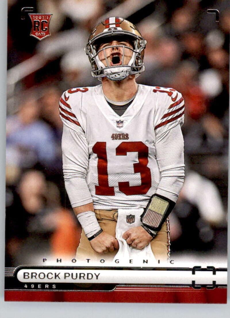 2022 Panini Chronicles Photogenic #36 Brock Purdy San Francisco 49ers RC Rookie Card Official NFL Football Card in Raw (NM or Better) Condition