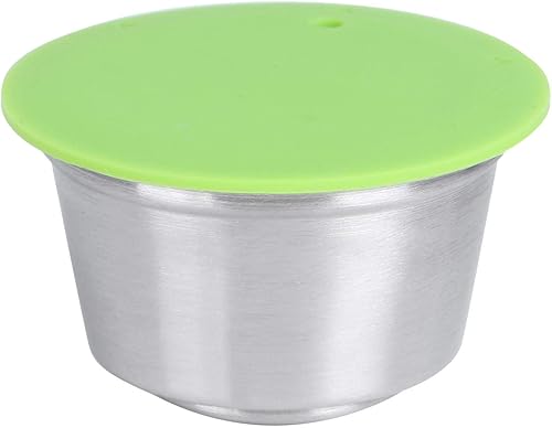 Health Gear - Taza de café recargable, cápsulas de café reutilizables de acero inoxidable con tapa de silicona para cafetera Dolce Gusto, accesorio