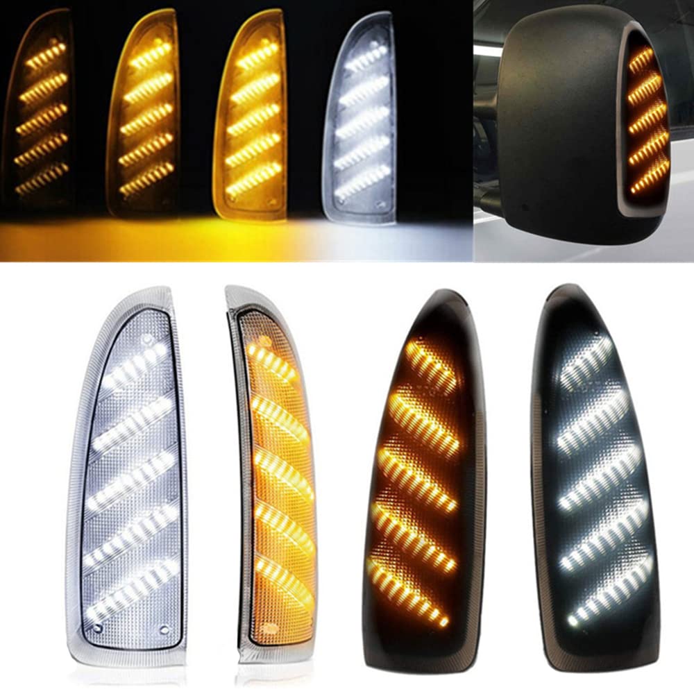 LED Clear Side Mirror Lights For Ford Super Duty F250 F350 F450 F550 2003-2007