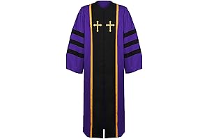 Men's Medieval Monk Priest Cloak Minister Pastor Robes Clergy Pulpit Christian Robe...