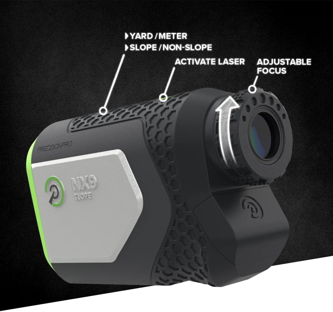 40% оƒƒ Dіѕсоunt Precision Pro NX9 Slope Golf Rangefinder with Slope, Laser Golf Range Finder with Magnetic Cart Holder, 900 Yard Range, Flag Lock with Pulse Vibration, 6X Magnification, Lifetime Batteries