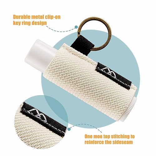 Miniatura 6 de WK IEASON - Llavero con clip para bálsamo labial, funda para lápiz labial, paquete de 5