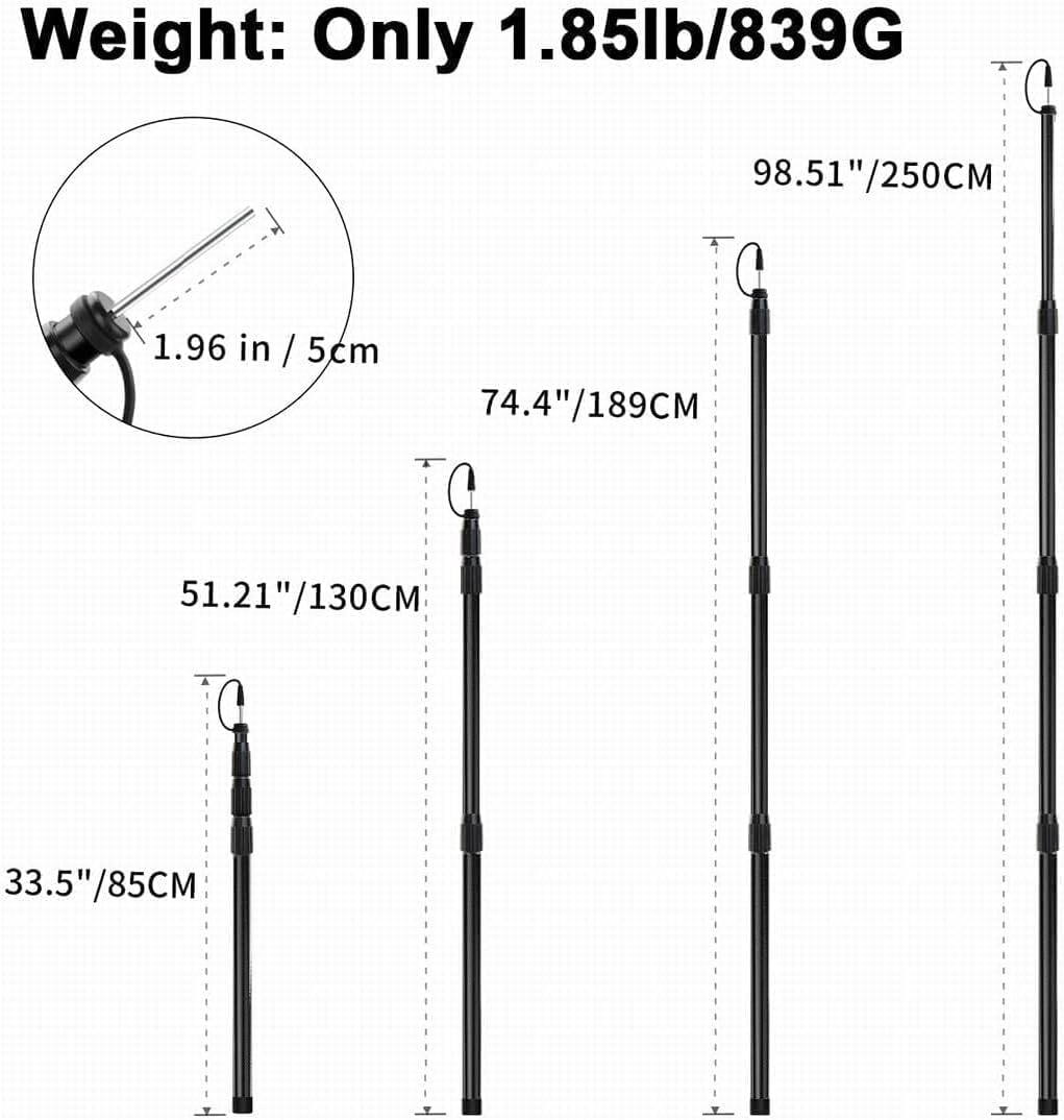 Telescoping Tarp Poles, Adjustable Tent Poles for Tarp Heavy
