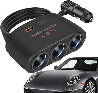 Carregador de carro adaptador para isqueiro,Adaptador de carregador de carro de soquete - Carregador de carro USB Adaptador de múltiplas portas de carregamento rápido para viagens em família Youyan