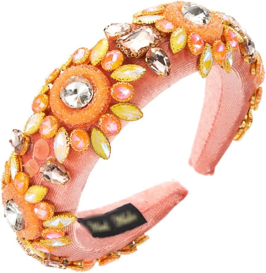 Personalized Heavy Duty Diamond Encrusted Crystal Hair Accessories Baroque Vintage Bands