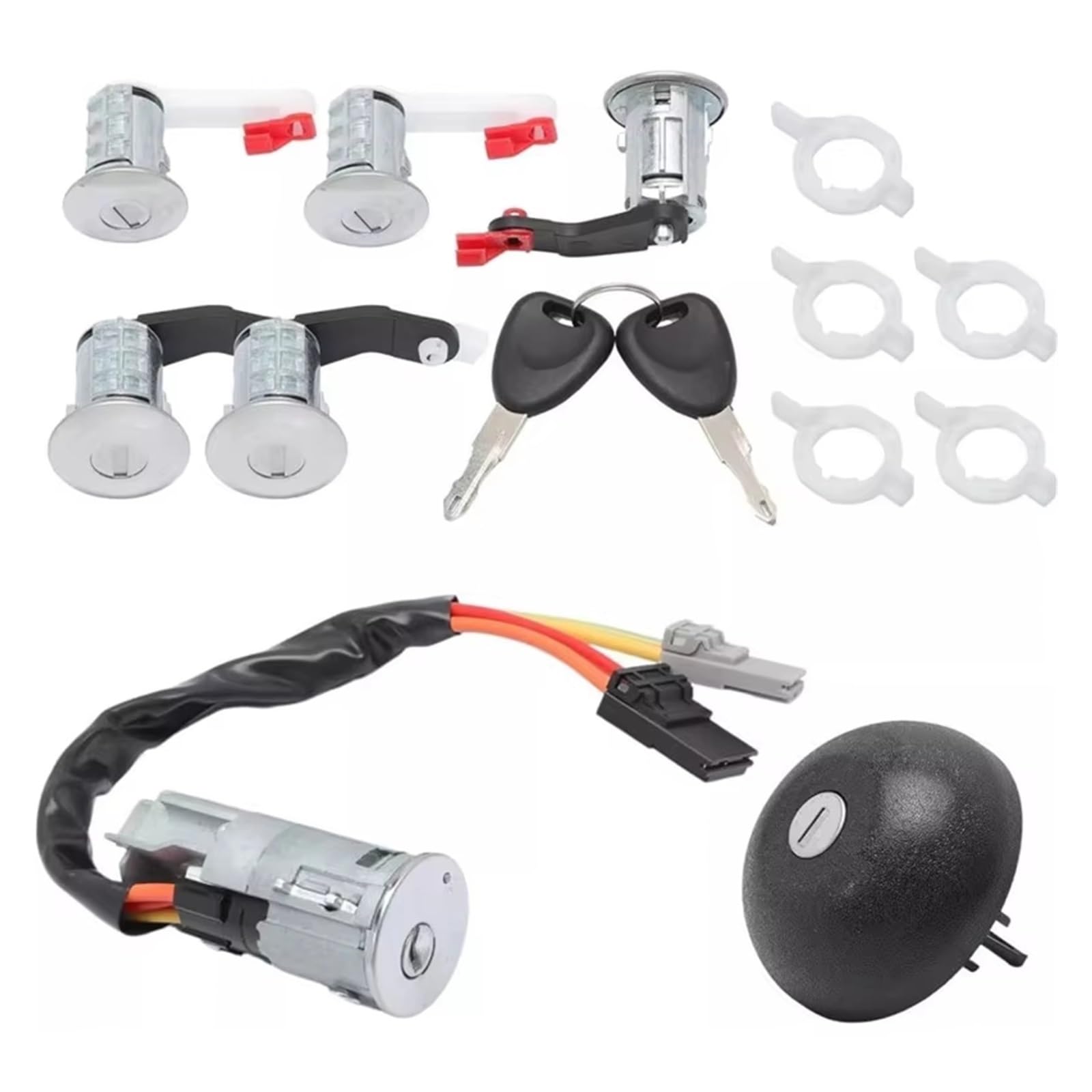 Ignition Lock Cylinder Compatible with Interstar 2002 2003 2004 2005 2006 2007 2008 2009 2010 Lock Cylinder Kit Start Steering 7701471591 7701471592