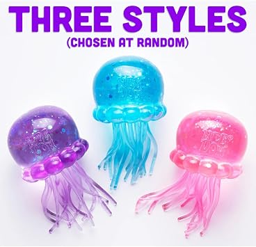 Denizanası Squish Duyusal Sıkma Oyuncak – Jelly Squeeze Toy Jellyfish Stress Ball Soft Squishy Slime Stres Oyuncağı 1 Adet