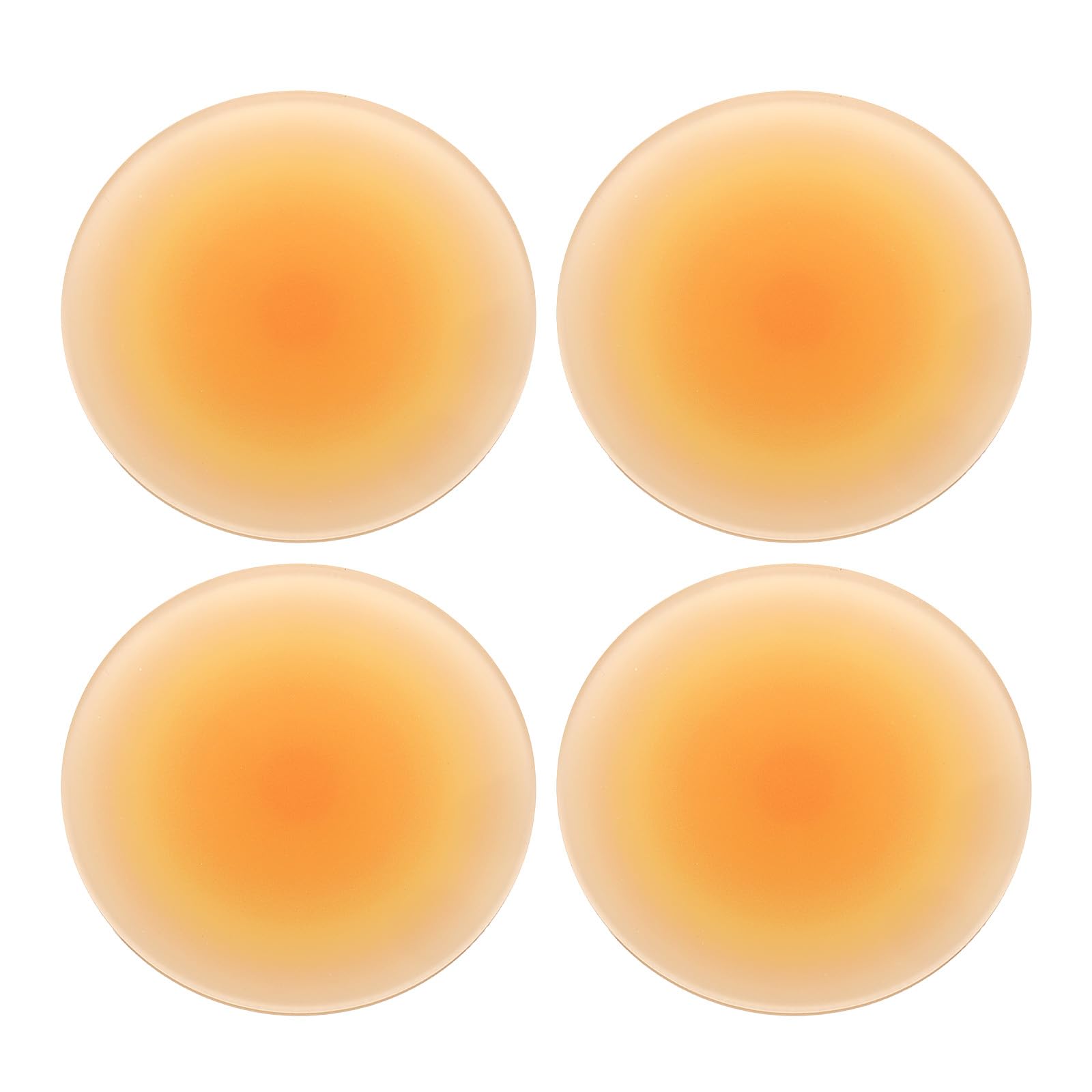 sourcing map 4pcs Acrylic Cup Coasters, Cute Coasters Round Heat Resistant Cup Coasters Non-Slip Table Coasters For Dining Table Centerpiece Decor Orange