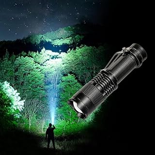 Portable Mini Flashlight with Clip, Battery Powered Pocket Flashlight, Handled Flash Lights for Home Outdoor Hiking Camping Travel,1 AA Batteries Inquired, Not Included, Black