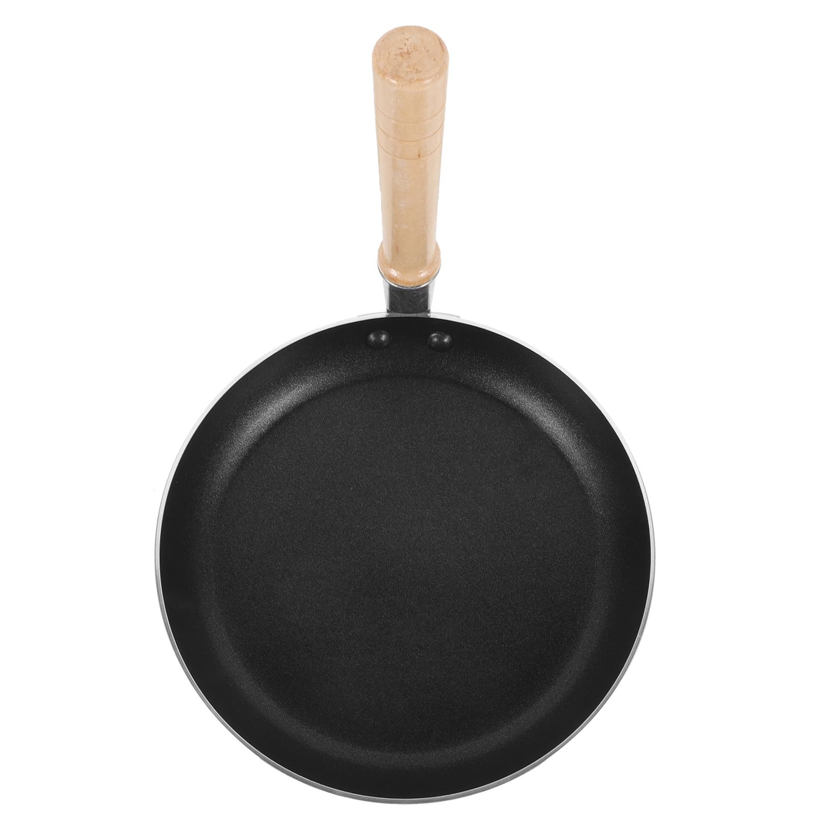 Ipetboom Padella Mini Antiaderente per Uova in Alluminio Manico in Legno, Multifunzionale e Riscaldamento Uniforme, per Cucina e Ristoranti