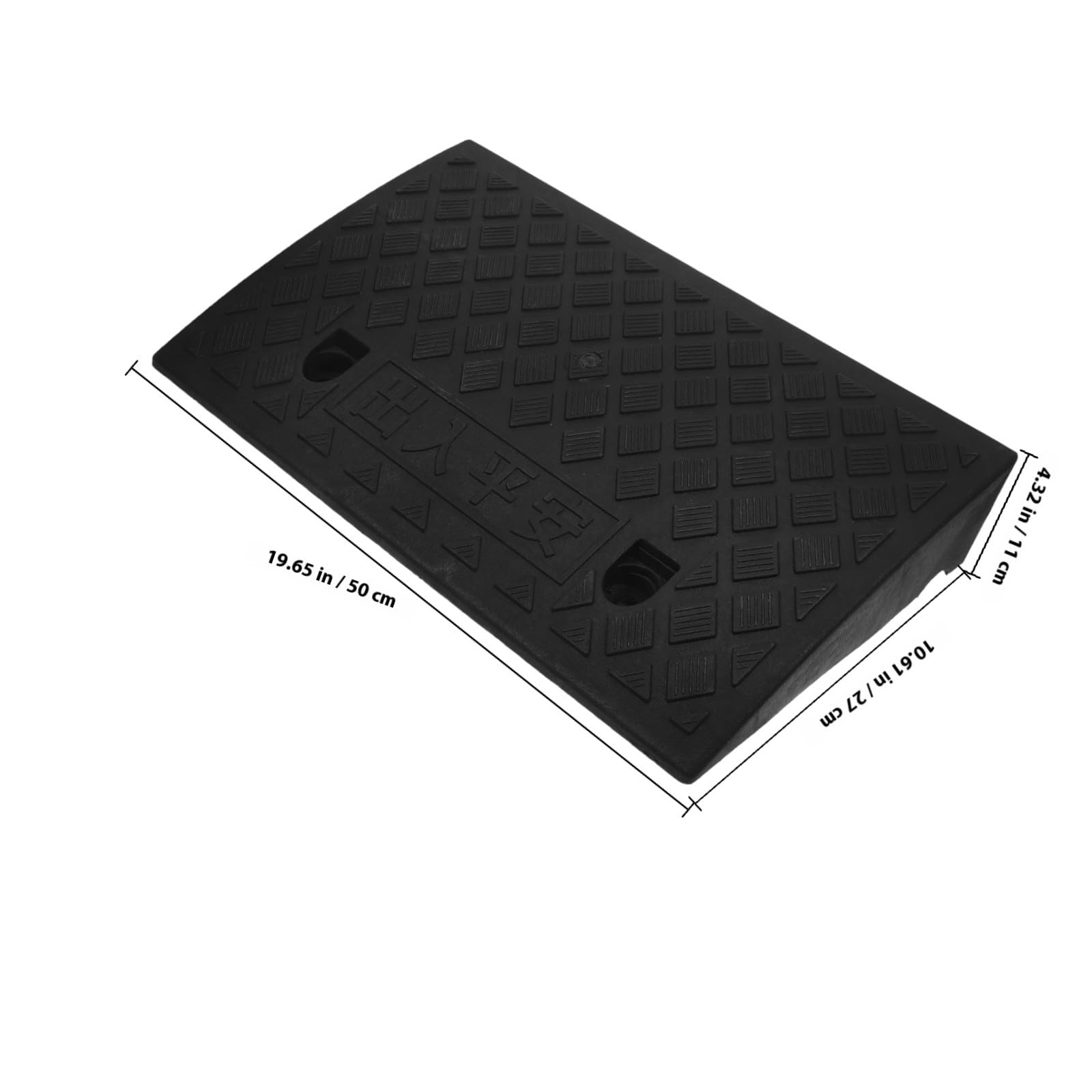 Rampe de Seuil PVC 11cm Noir pour Fauteuil Roulant