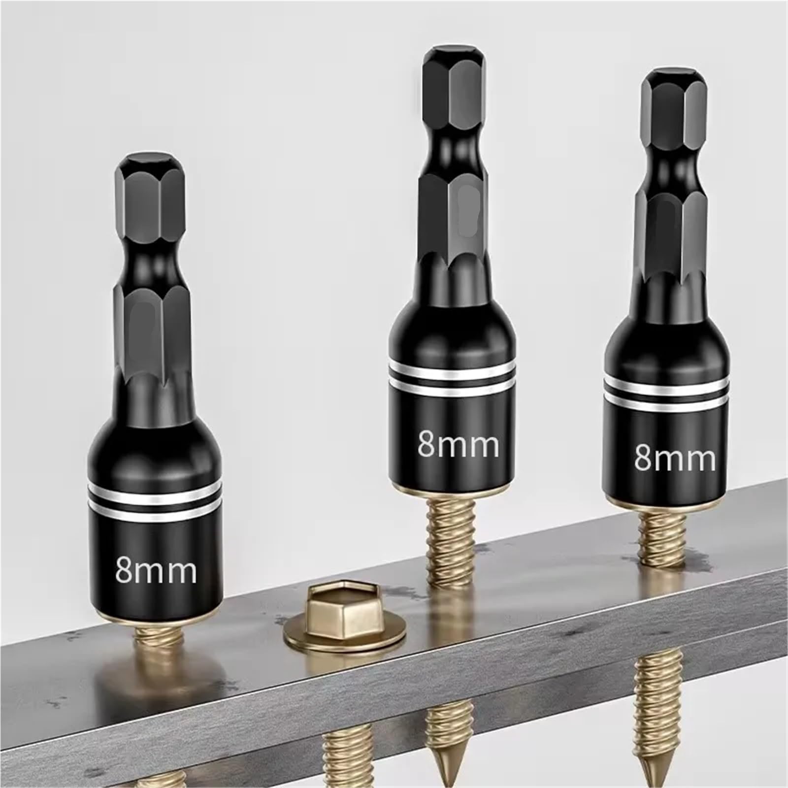Punte Per Dadi Chiave a bussola ad impatto pneumatico profonda da 8 mm for chiave dinamometrica, strumenti di riparazione automatica, cricchetto, chiave a manicotto riduttore multifunzione in acciaio