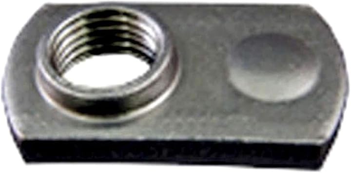 Single Tab Weld Nut with Target - Spot Weld Nuts 1/4-20 - Weld Nuts/Spot/Offset Hole - Low Carbon Plain Steel 25