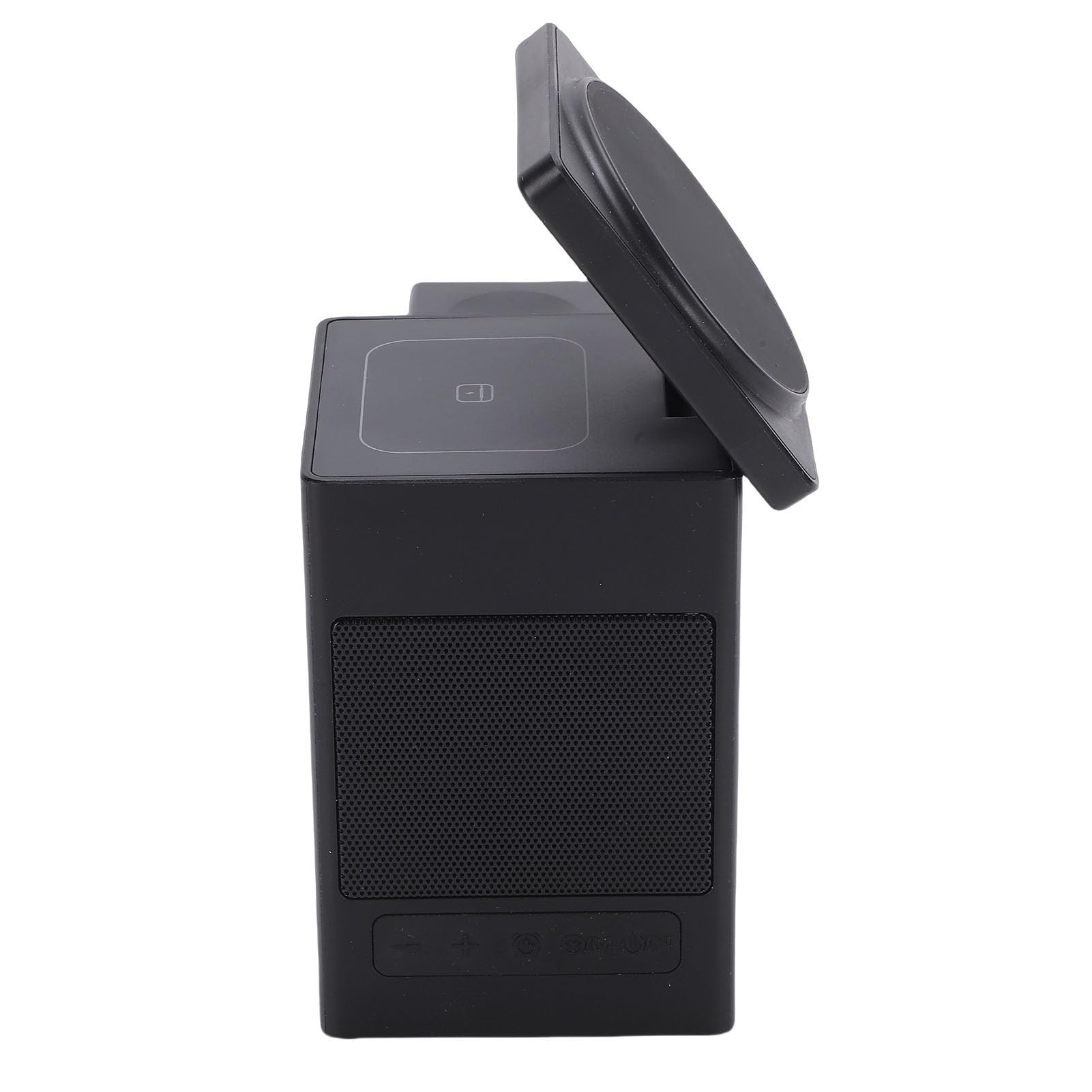 Generic Altoparlante Bluetooth Caricabatterie Wireless 6 in 1 con Display Pixel per Scrivania in Camera da Letto Nero