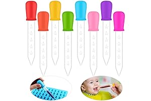 8 Pack Silicone Liquid Dropper 5ml Clear Liquid Medicine Eye Dropper with Bulb Tip