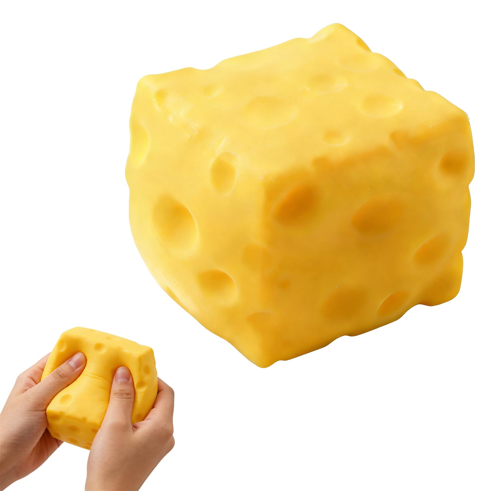 11CM Big Cheese Cube,Anxiety Relief Butter Cheese Squeeze Stress Ball Fidget Toys