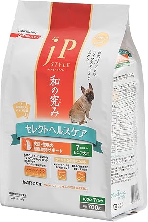 Amazon ジェーピースタイル 和の究み セレクトヘルスケア 皮膚 被毛の健康維持サポート 7歳以上のシニア犬用 700g ジェーピースタイル ペット用品 通販