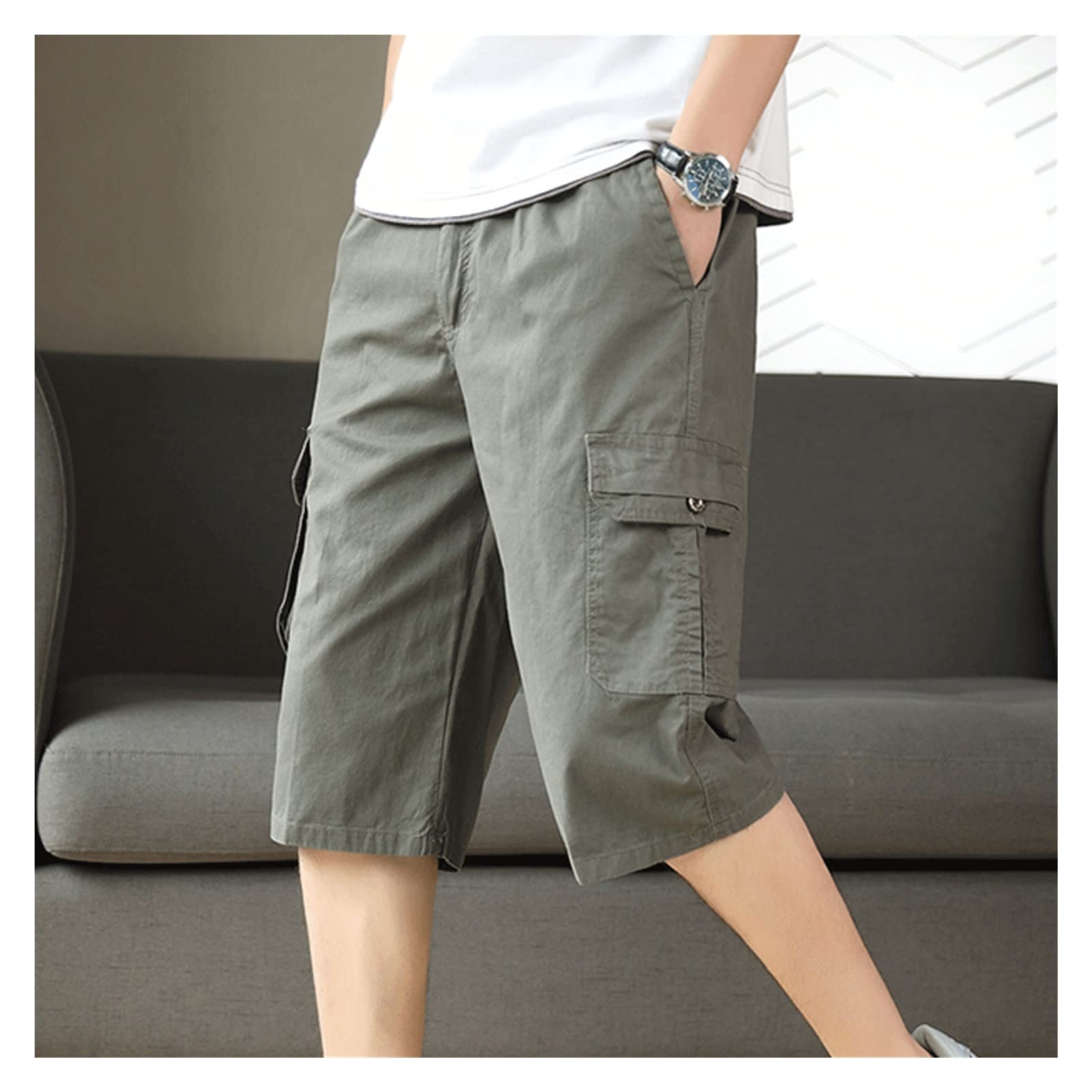 Pantalons recadrés multi-poches pour vêtements de travail