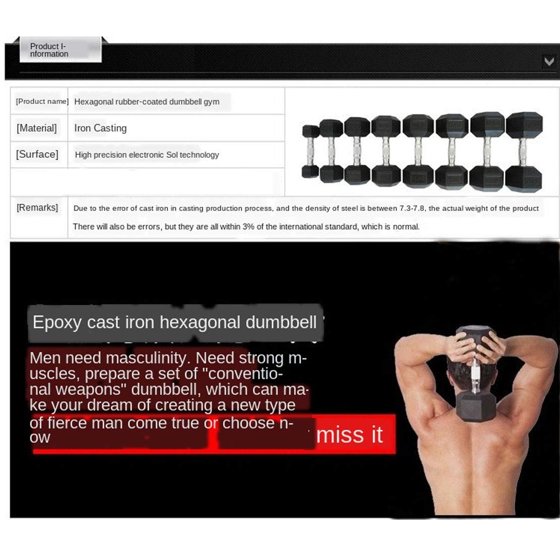 Gumowe hantle hex 1 para – 2,5 kg do 15 kg Home Gym Fitness Training Training Training Arm Muscle Fitness 2,5 kg