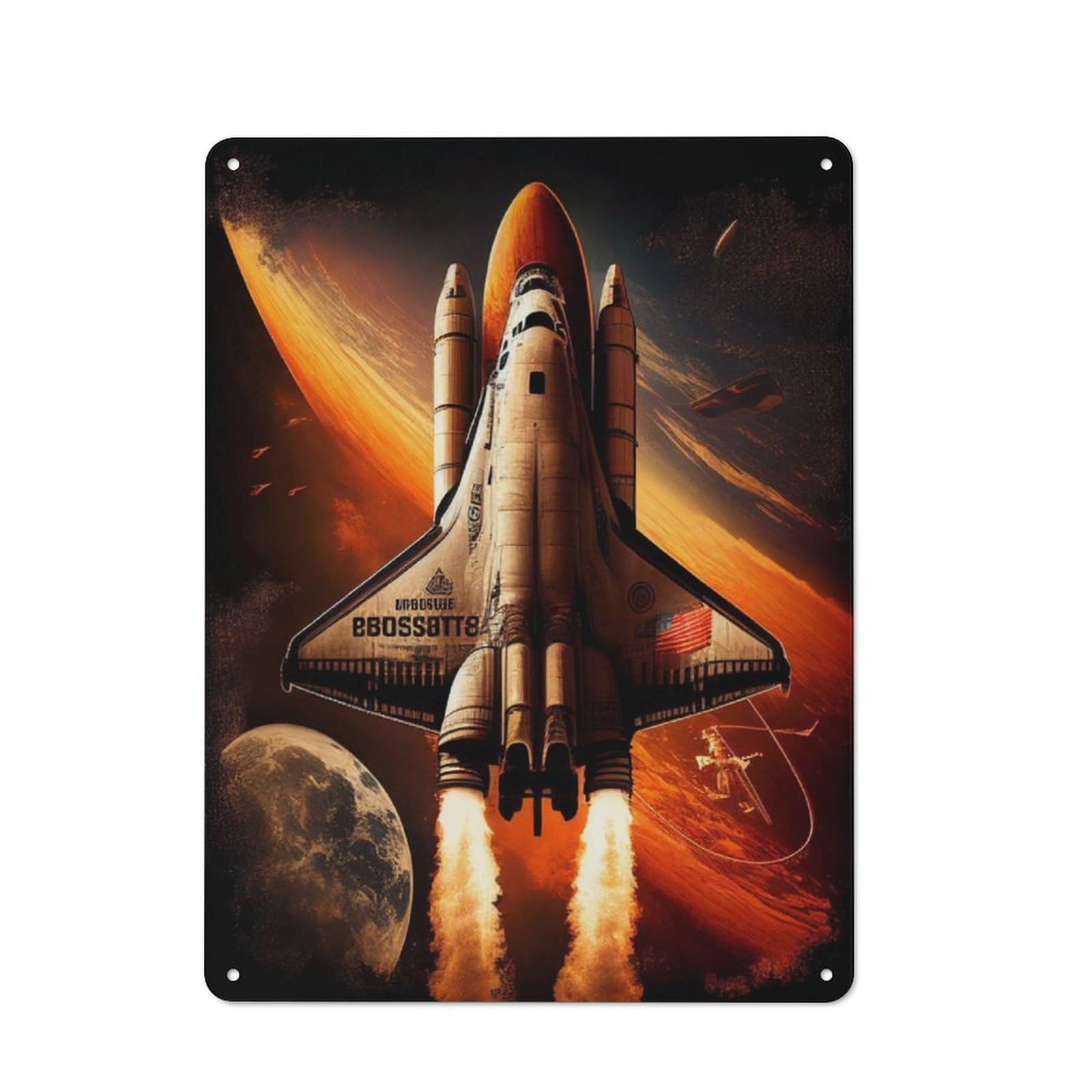 Junmoney Endeavours Vintage Metal Plaque 40X30cm For Man Cave Or Games Room, For An Autumn Update To Man Cave And Games Room
