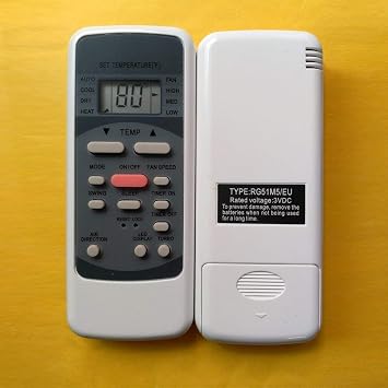 Replacement for Confortfresh Gold Inverter Air Conditioner Remote Control Model Number RG51M5/EU