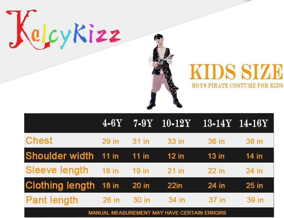 Boys Pirate Costume for Kids Halloween Cosplay Clothing - Image 7