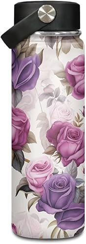 Miniatura 214 de Flashideas Blue Butterfly - Botellas de agua de acero inoxidable aisladas al vacío, a prueba de fugas, ligeras, mantienen el frío y el calor, ideal