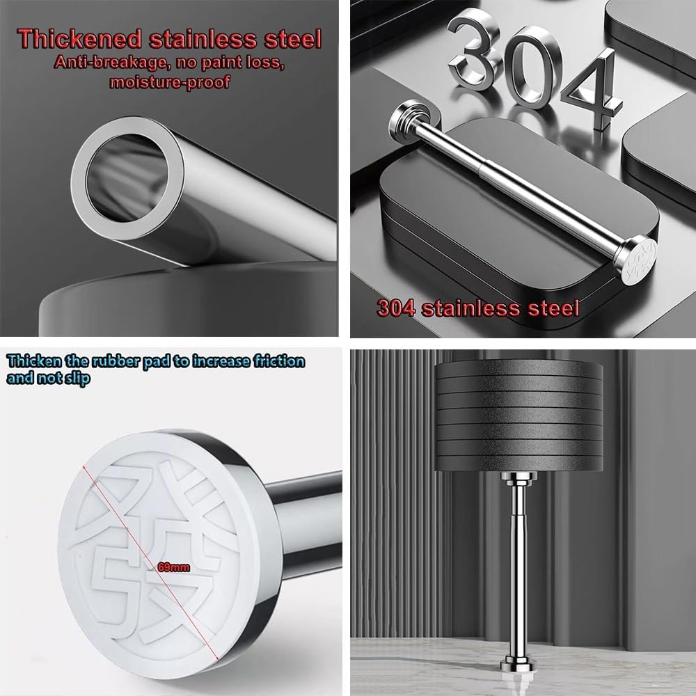 Patas y Soportes telescópicos Ajustables para Fregadero, Varillas de Soporte bajo encimera de Acero Inoxidable para fregaderos de Cocina, Altura 30-50 cm, Ideales para reparación e instalaci