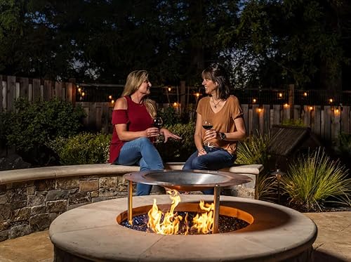 Miniatura 9 de AL28 - Deflector de calor portátil para fogatas, cubierta de aluminio desmontable ligera con 3 patas extensibles