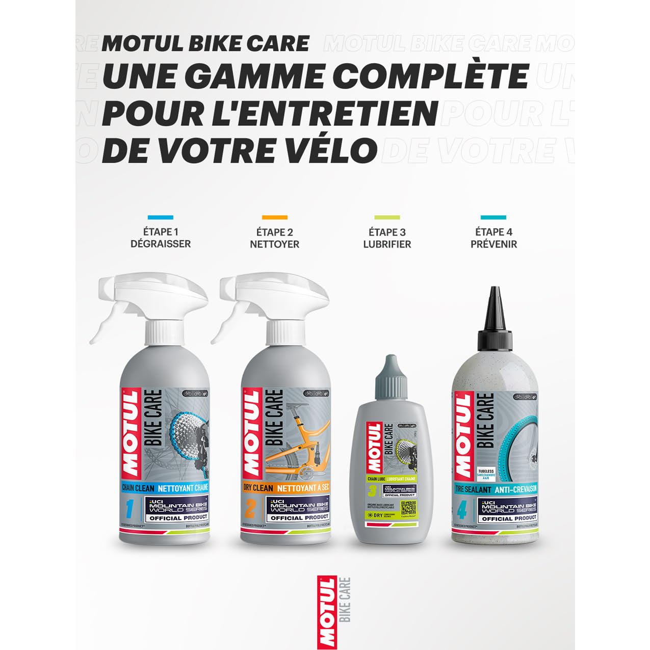 Motul - Liquide Préventif Anti-Crevaisons VTT Tubeless - Pneus Sans Chambre à Air - Petites et Moyennes Crevaisons - Compatible VTT Électriques - Bike Care Tire Sealant Off Road - 500 ml