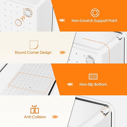 Miniatura 3 de Criusia Organizador de cajones, paquete de 26 cubos organizadores de cajones de plástico transparente, organización versátil y bandejas de