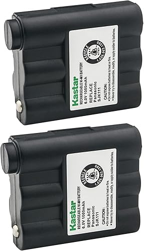 Kastar Paquete de 2 baterías de radio bidireccional Ni-MH 6V 1000mAh repuesto para Midland GXT808, GXT850, GXT860, GXT881, GXT-895 GXT-900, GXT-950,