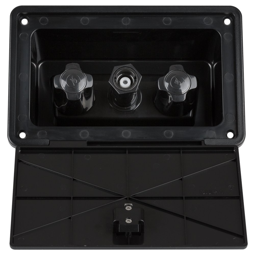 Dura Grifo RV Exterior Spray Caja – Caliente/fría Grifo con conexión rápida para fácil Limpieza en al Aire Libre