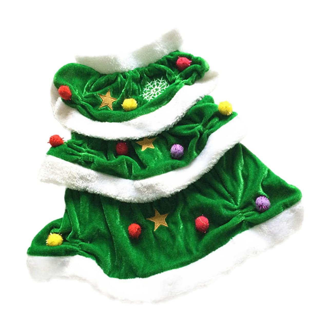 YARNOW Christmas Tree Shape Dog Dress Warm Winter Pet Clothes Xxl Green Festive Outfit for Christmas Party Dogs