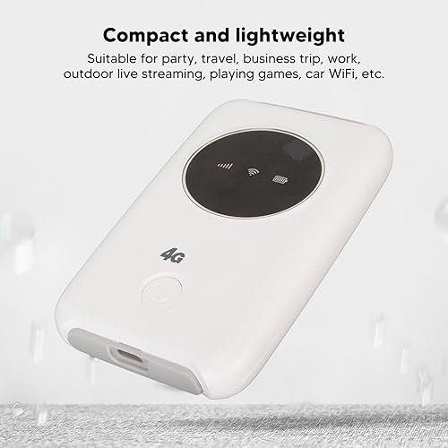 Miniatura 4 de Módem USB portátil 4G, punto de acceso móvil desbloqueado de 300 Mbps con ranura para tarjeta SIM, enrutador de batería recargable y de larga