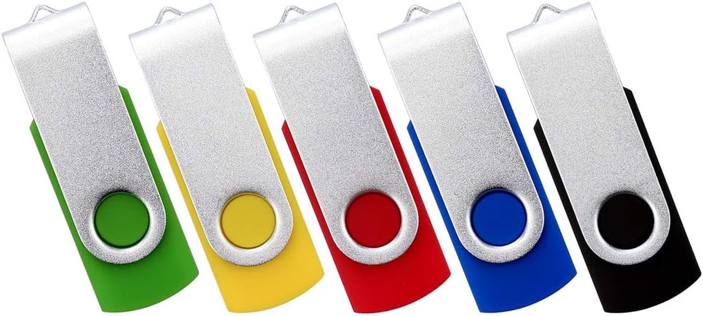 Onе-Dау Sаlе: Uр tо 80% оƒƒ TOSPLUS 5Pack 16GB USB 2.0 Flash Drive Thumb Drives Memory Stick Jump Drive Zip Drive (Black/Green/Blue/Red/Yellow)